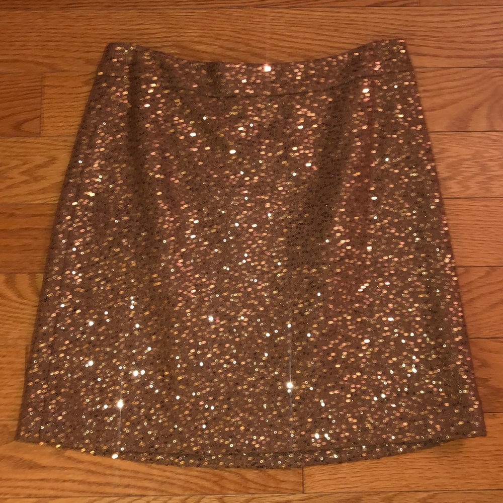 Gold sequin skirt